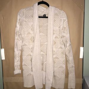 Cream open cardigan sweater